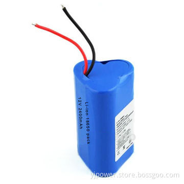 18650 Battery Pack, 12V, 2,400mAh